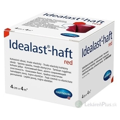 Idealast-haft color red obväz, trvalo elastický kohézny, červený 1 ks