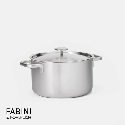 Kastról FABINI & Pohlreich 2.0, ø 24 cm (5,5 l) - Nerezový beznitový kastról z viacvrstvovej nerezovej ocele s pokrievkou
