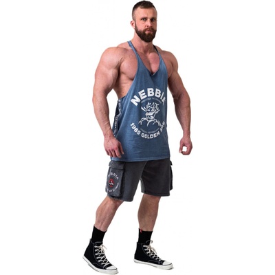 Nebbia Washed muscle back stringer Golden age šedé – Hledejceny.cz