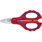 KNIPEX Ножици за рязане на кабел и кримпване, хромирани, синьо-червена ръкохватка 160мм, - K950510SB (K950510SB)