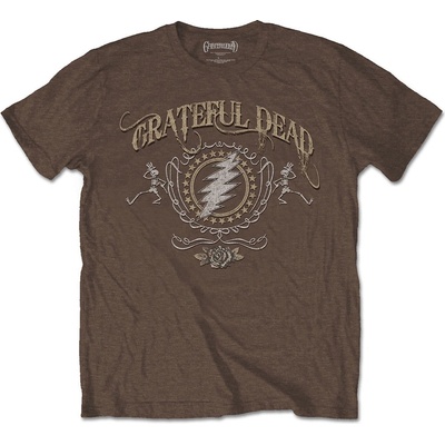 Grateful Dead tričko Bolt hnedé