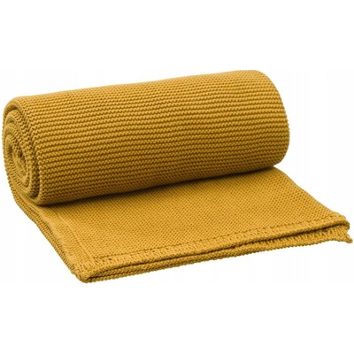 Fresk Tkaná deka z organickej bavlny Uni Mustard 80x100