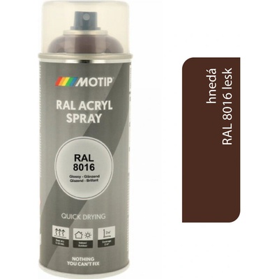 Motip Acryl 400 ml RAL 8016 lesk