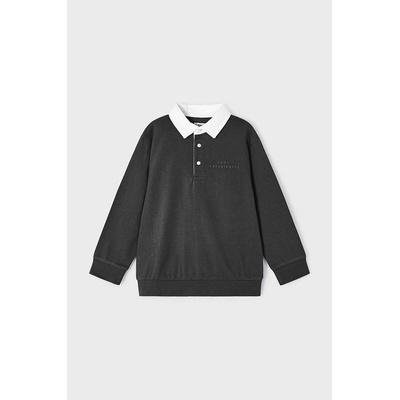 MAYORAL Детска тениска с яка Mayoral в сиво с изчистен дизайн (4101.5A.Mini.9BYX)