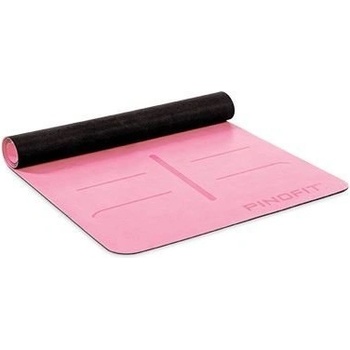 PINO PINOFIT® постелка за йога с навигационни маркировки, розова, 180 x 66 x 0.4 см