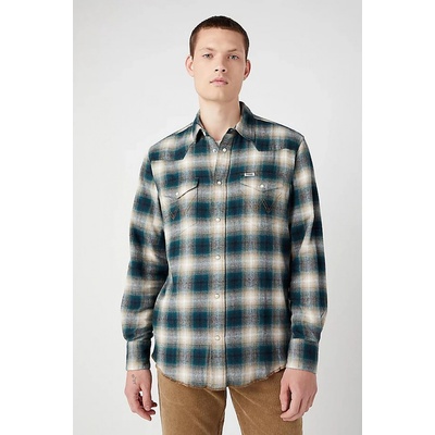 Wrangler pánska košeľa Western shirt 112341164 zelená