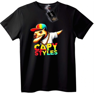 NOONEBRAND Тениска Capy Styles - L, Black