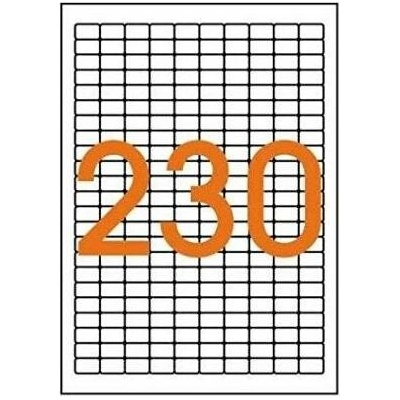 Etikety univerzálne odnímateľné 18x12mm Agipa A4 25 hárkov