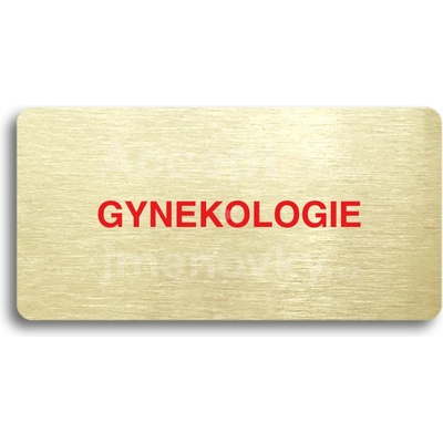 ACCEPT Piktogram GYNEKOLOGIE - zlatá tabulka - barevný tisk bez rámečku