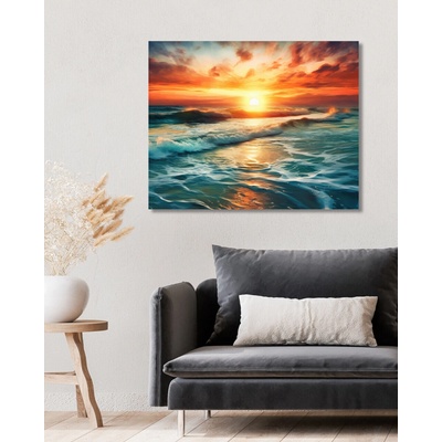 ZUTY Obrazy na stenu - Východ slnka nad morom Rámovanie: bez rámu a bez vypnutia plátna, Rozmer: 40x50 cm