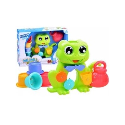Jokomisiada Frog bath toy cups water ZA2779