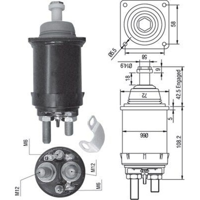 Elektromagnetický spínač, startér MAGNETI MARELLI 940113050314