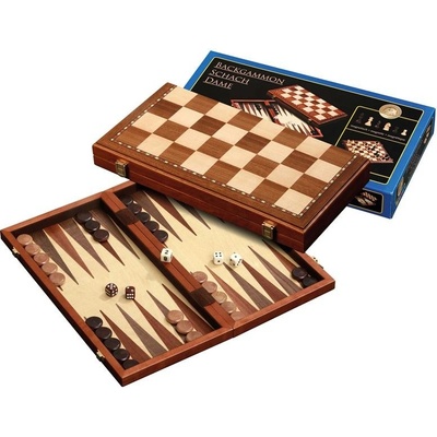 HOT Sports + Toys Backgammon + šachy dřevěné 40 cm