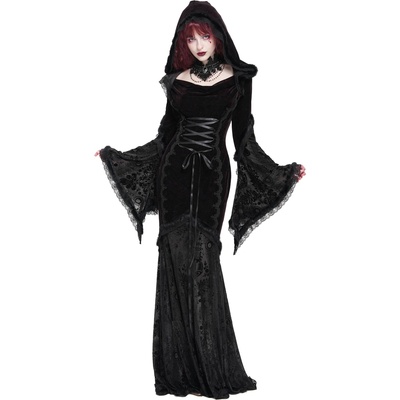 Devil fashion дамска рокля DEVIL FASHION - Gothic Fishtail - Dark Red - SKT24002