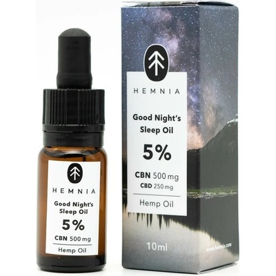 Hemnia Good Night´s Sleep Konopný olej 5%, 500 mg CBN, 250 mg CBD, 10 ml