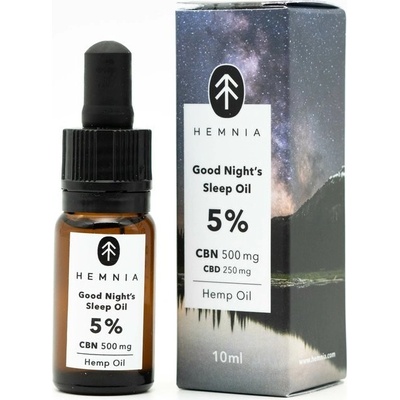 Hemnia Good Night´s Sleep Konopný olej 5% 500 mg CBN 250 mg CBD 10 ml