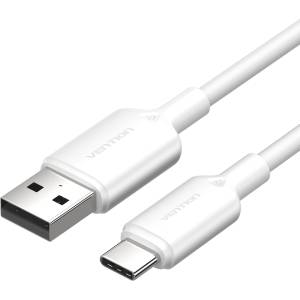Vention USB-A 2.0/M - USB-C/M, 1 м, (бял), кабел