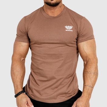 Iron Aesthetics pánske fitness tričko Resist hnedé