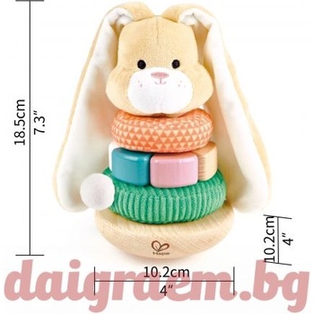 Image 1 of Hape Конус за подреждане Зайче hape e0107 (h0107)