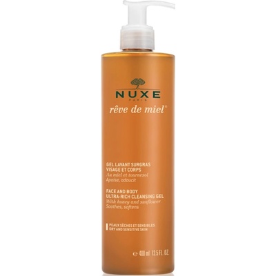 Nuxe Reve de Miel čistiaci gél pre suchú pokožku Face and Body UltraRich Cleansing gél 400 ml