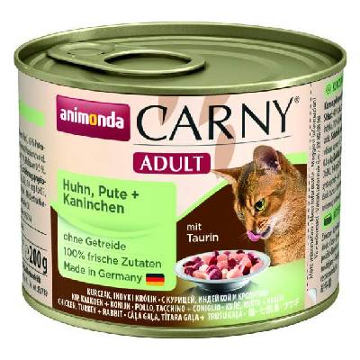 ANIMONDA konzerva CARNY Adult - kura, morka + králik 200g