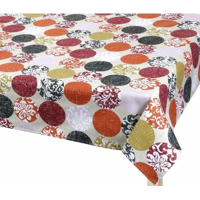 Bellatex Ubrus BERTA Hnědá Vínová Oranžová 100x100 cm