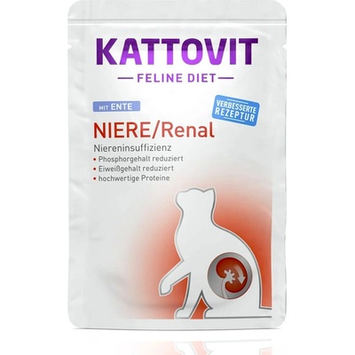 Kattovit Feline Diet Renal s kachnou 85 g