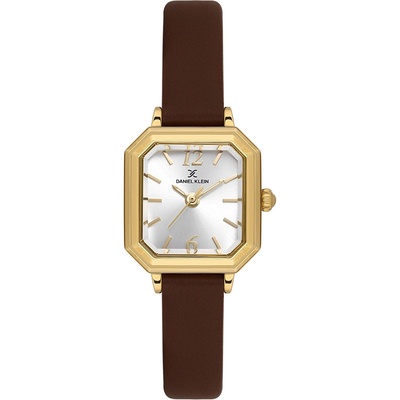 Daniel Klein DK. 1.13946-3 Дамски часовник, кафяв| Premium серия | Сив циферблат, Кожена каишка
