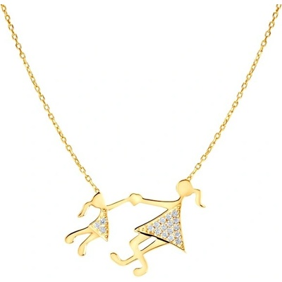 Savicki Náhrdelník žlté zlato, diamanty SAVMAYN-LBR-367