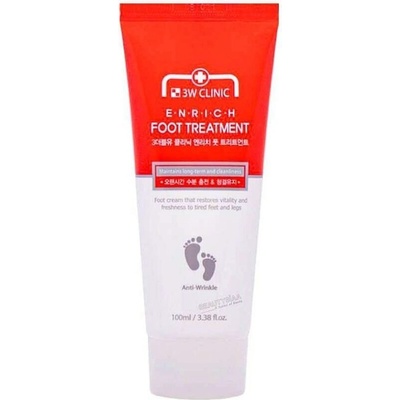 3W CLINIC Obohacující krém na nohy proti vráskám obnovující a o mlazující krém na nohy 100 ml