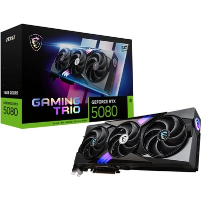MSI GeForce RTX 5080 GAMING TRIO OC 16GB GDDR7 256bit (RTX 5080 16G GAMING TRIO OC)