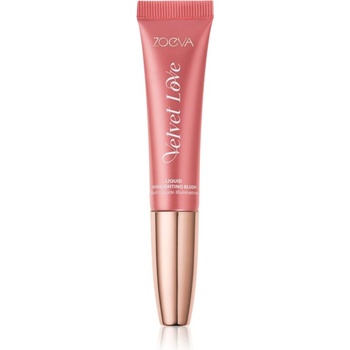 ZOEVA Velvet Love Liquid Highlighting Blush течен руж за озаряване на лицето цвят Pink Nectar 13ml