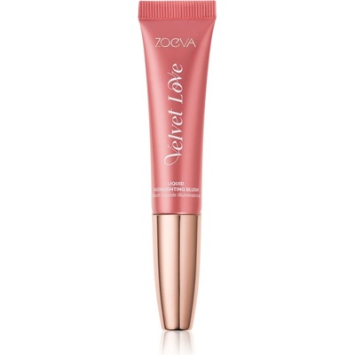 ZOEVA Velvet Love Liquid Highlighting Blush течен руж за озаряване на лицето цвят Pink Nectar 13ml