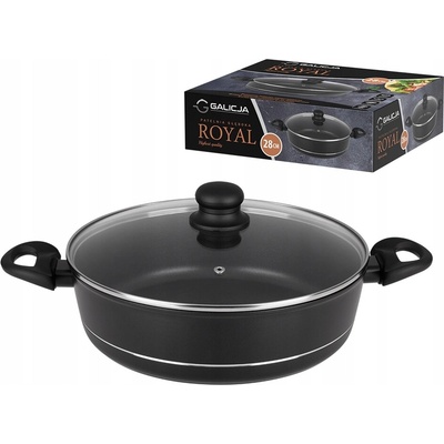 Galicja - hluboká pánev Royal 28 cm 2 úchyty poklice