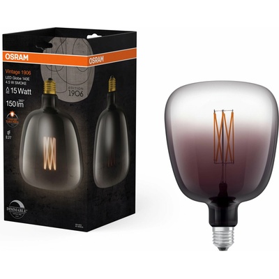 Osram stmievateľná LED vintage žiarovka E27 4,5 W GLOBE, teplá biela 4058075760974