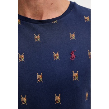 Ralph Lauren Памучна тениска Polo Ralph Lauren в тъмносиньо с десен 710P00081 (710P00081)