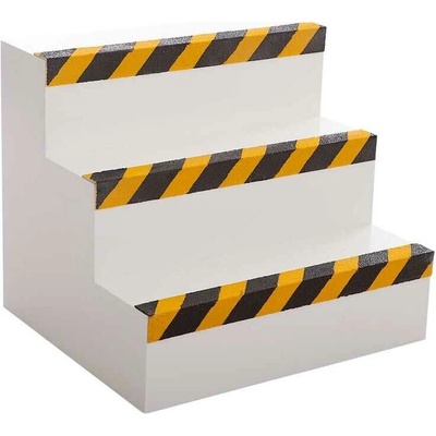 Protiskluzová schodová lišta IG Fine, černá-žlutá, 7x3x150 cm