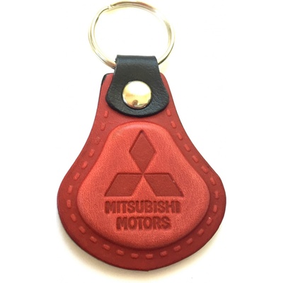Prívesok na kľúče Auto Two M Kožená Mitsubishi červená