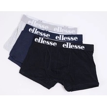 Ellesse Hali 3Pk Boxers Black Grey/Navy