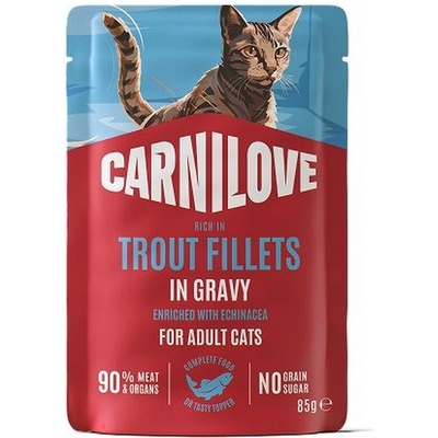 Carnilove Cat Pouch Gravy Trout+Echinacea 85 g