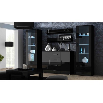 Cama meble Витрина Cama SOHO S1 черен/черен гланц (SOHOWITS1 CZ/CZ)