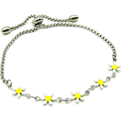 Steel Jewelry Náramek BÍLÁ KYTIČKA z chirurgické oceli NR250118