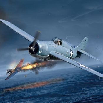 Academy Grumman F4F-4 Wildcat US NAVY Battle of Midway 1:48