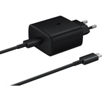 Samsung Комплект EP-TA845EBE захранване за ел. мрежа с USB-C изход и EP-DW767JBE USB-C кабел (черен) - Samsung Power Delivery 3.0 45W Wall Charger Set (bulk)