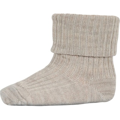 mpDenmark SLABÉ MERINO/BAMBUS PONOŽKY HILDE BABY MP DENMARK BEIGE MELANGE