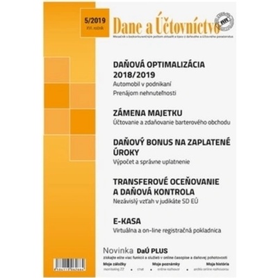 Dane a účtovníctvo č. 5-2019