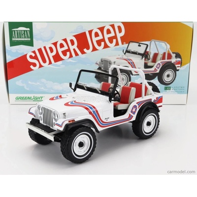 Greenlight Jeep Cj-5 Super Jeep 1973 Bílá 1:18