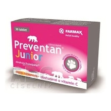 FARMAX Preventan Junior + vitamín C tabliet 30 ks