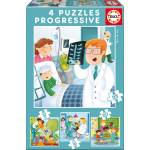 Educa Пъзел Educa 4 в 1 - Когато порасна, искам да бъда (EDU17146) - ozone