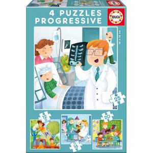 Educa Пъзел Educa 4 в 1 - Когато порасна, искам да бъда (EDU17146) - ozone